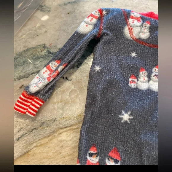 Pj salvage snowman one piece pajamas 3-6 months - Picture 7 of 8